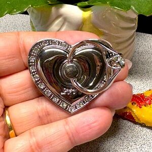 Phone case kickstand heart and ring-stick on